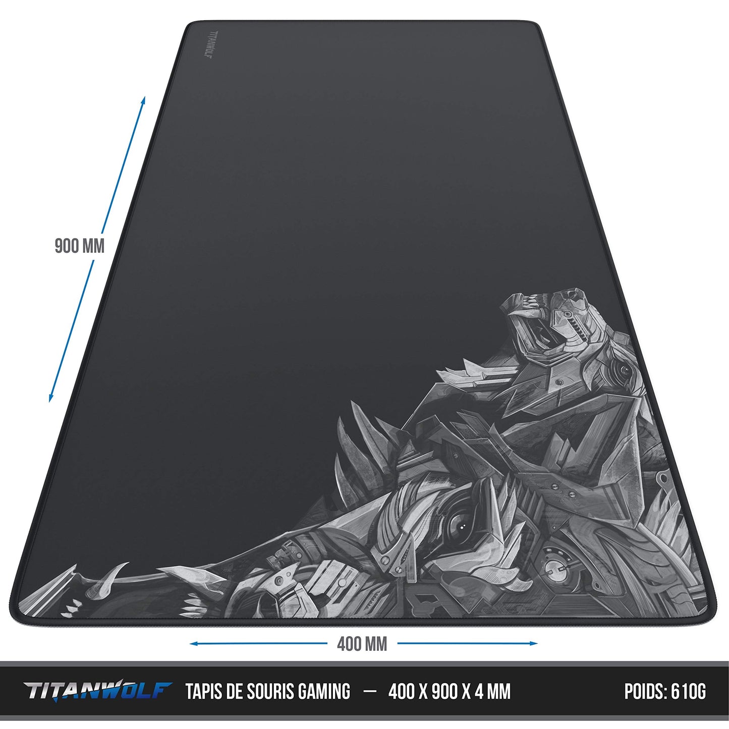 GamingNook - Tapis de Souris Gaming XXL 900x400mm, Base Antidérapante, Confort et Précision