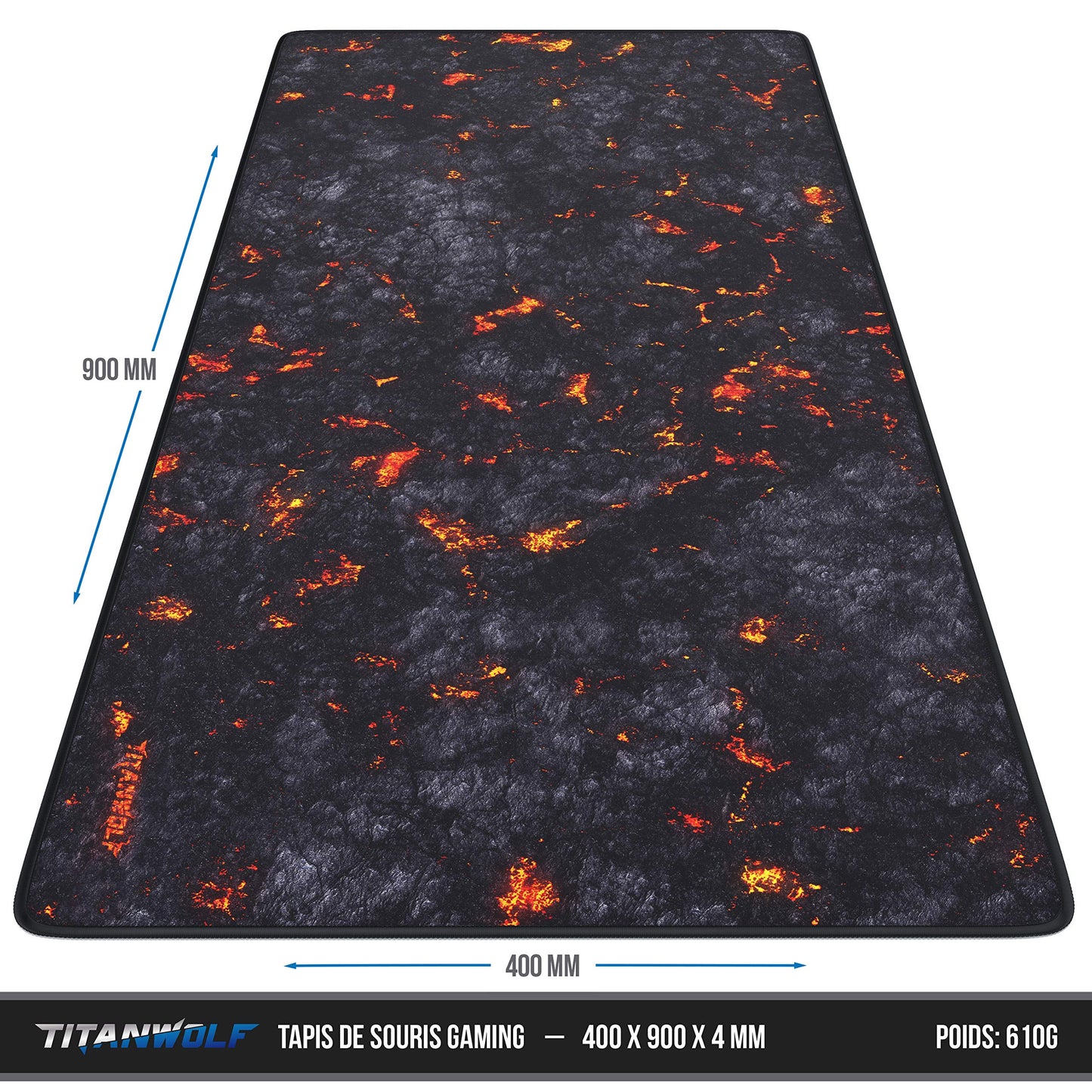 GamingNook - Tapis de Souris Gaming Pro 900x400mm - Extra Large, Résistant à l'Eau, avec Base Antidérapante